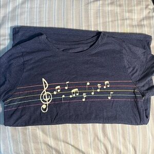 Cat & Jack Navy Music Note Tee